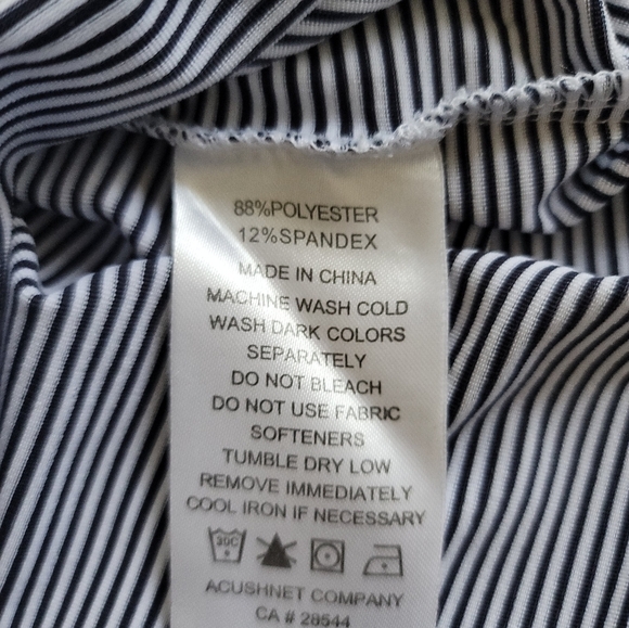 FootJoy FJ Men's Pink & Black Striped Pattern Polo Golf Shirt Large - Picture 7 of 9